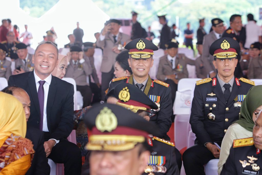 Direktur Utama Jasa Raharja, Rivan A. Purwantono, turut menghadiri puncak perayaan Hari Ulang Tahun (HUT) ke-78 Kepolisian Republik Indonesia (Polri)