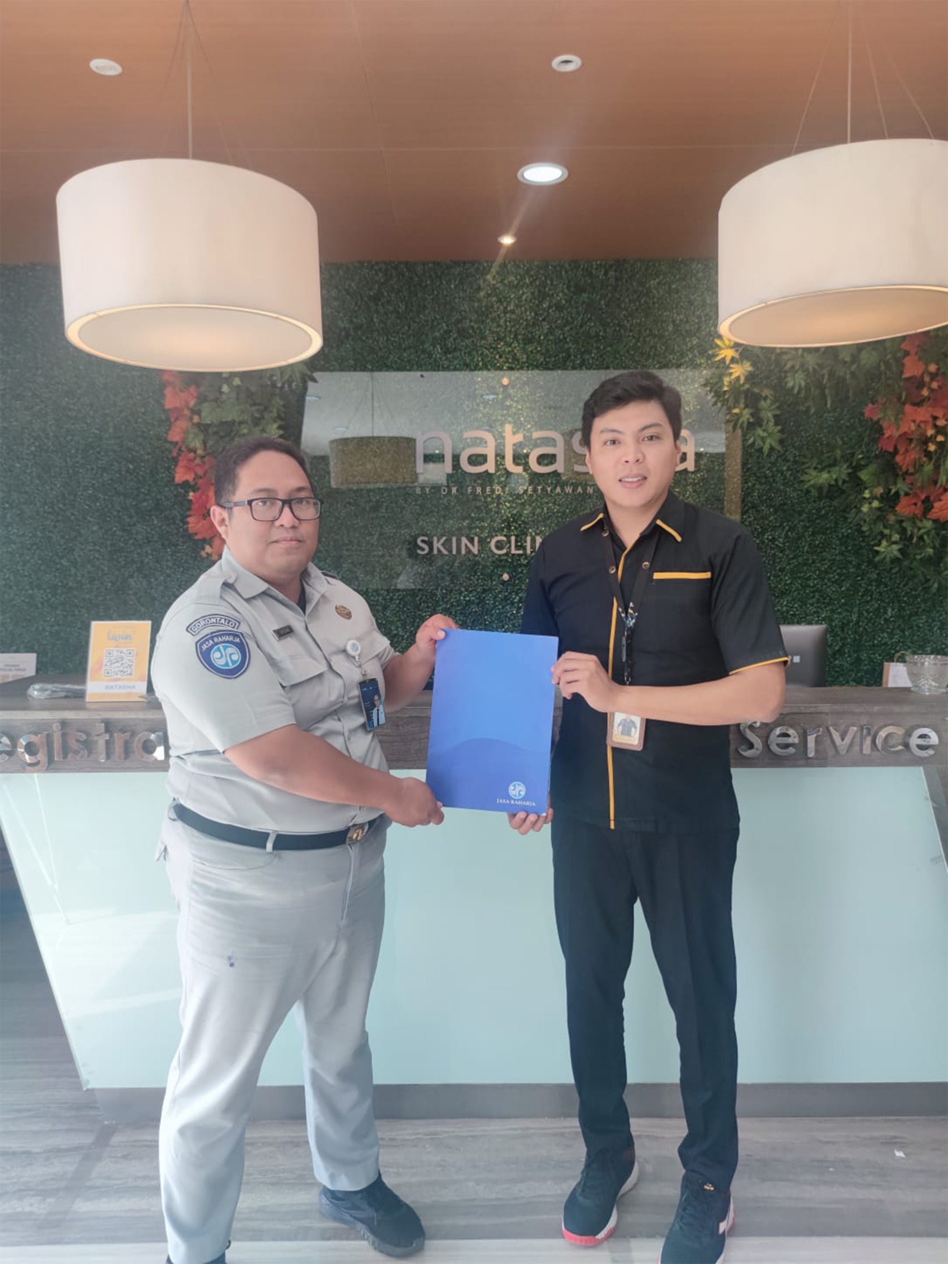 Jasa Raharja Gorontalo menjalin kerjasama dengan Natasha Skin Clinic Gorontalo