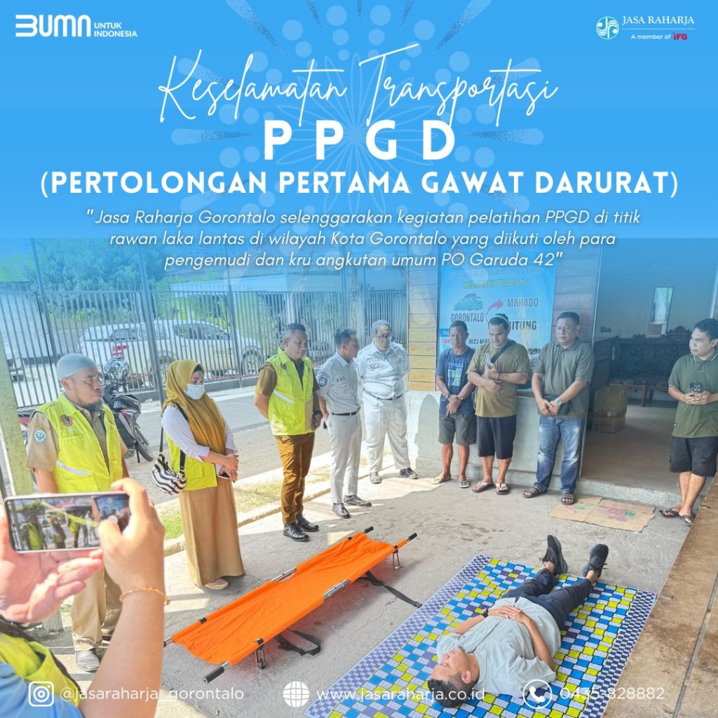 Tingkatkan Keselamatan Transportasi, Jasa Raharja Gorontalo Gelar Pelatihan PPGD untuk Awak Angkutan Umum