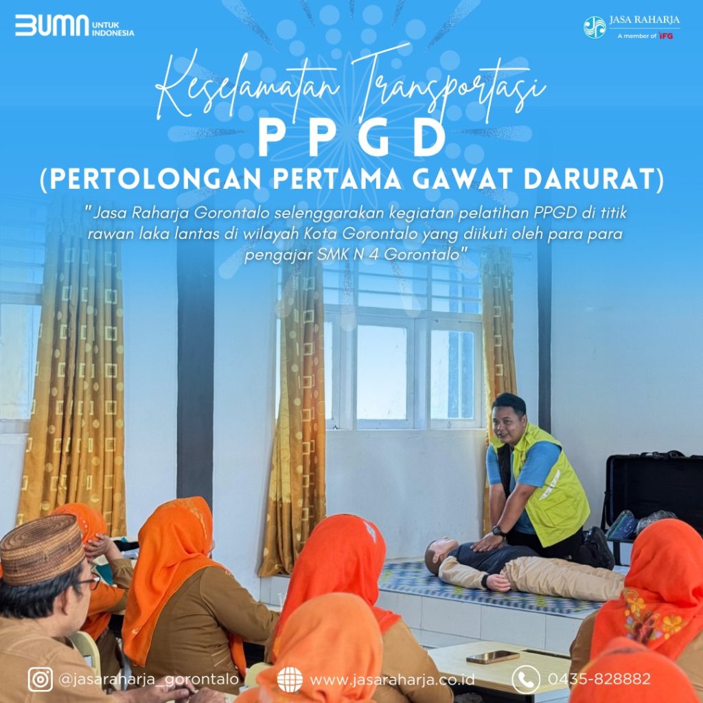 Jasa Raharja Gorontalo Gelar Pelatihan PPGD di Titik Rawan Kecelakaan