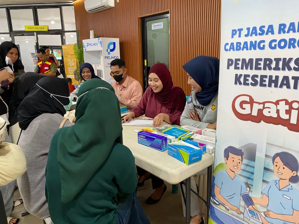 Jasa Raharja Cabang Gorontalo Menyelenggarakan Pemeriksaan Kesehatan untuk Pemudik di Pelabuhan pada PAM Lebaran 1447 H