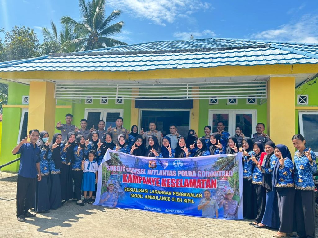 Jasa Raharja Bersama Ditlantas Polda Gorontalo Gelar Kampanye Keselamatan Lalu Lintas di Puskesmas Monano