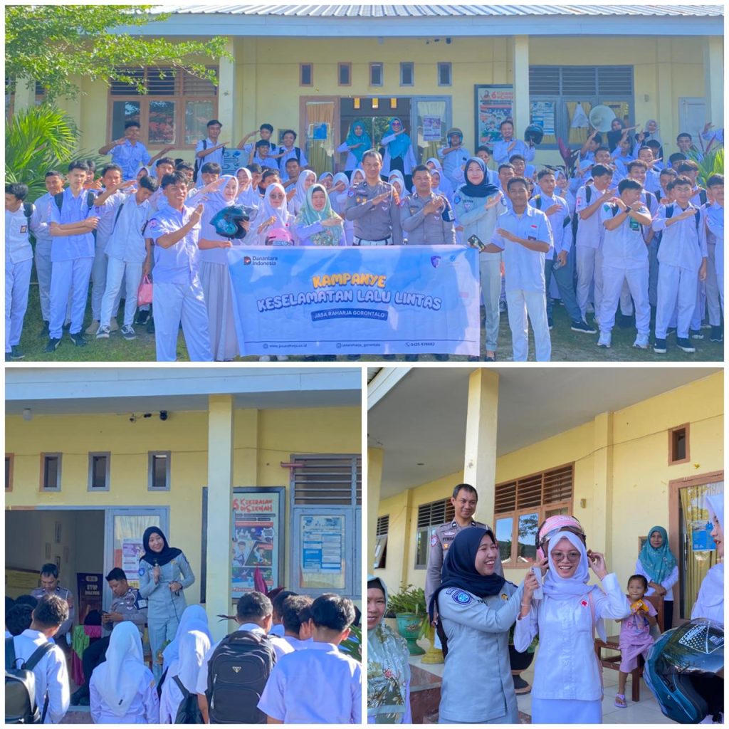 Jasa Raharja Cabang Gorontalo dan Kepolisian Gelar Sosialisasi Keselamatan Berlalu Lintas di SMA Negeri 6 Kota Gorontalo
