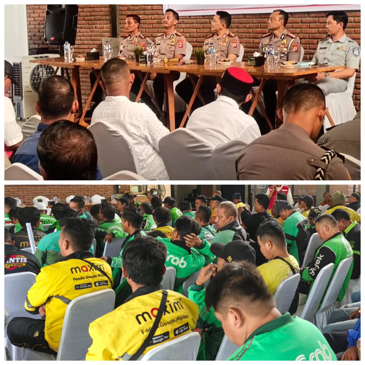 Kepolisian dan Jasa Raharja Cabang Gorontalo melaksanakan Sosialisasi Keselamatan Pada Ikatan Pengemudi Bentor di Prov. Gorontalo