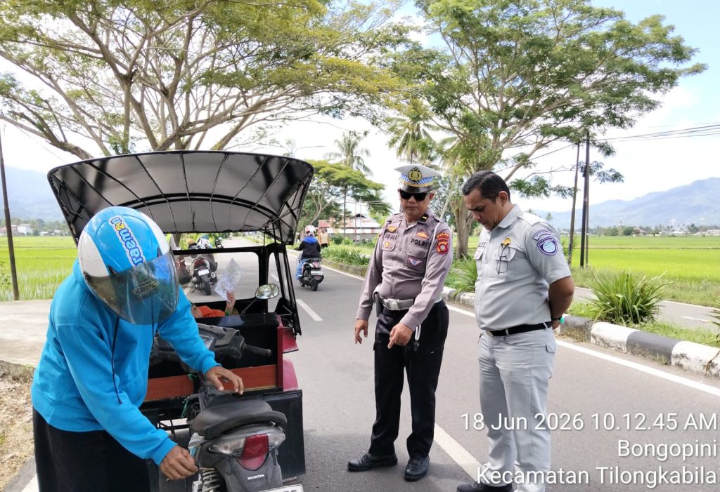 Sinergi Operasi Gabungan Wujudkan Lalu Lintas Lebih Aman di Kab. Bone Bolango